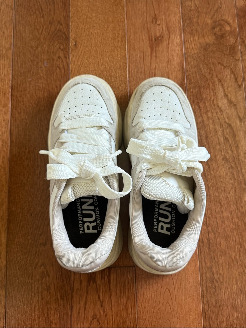 H&M White Athletic Sneakers with Cushioned Insole